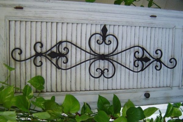 Outdoor wall decor wrought iron